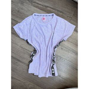 Juicy Couture Purple Boxy Short Sleeve Terry Cloth Large